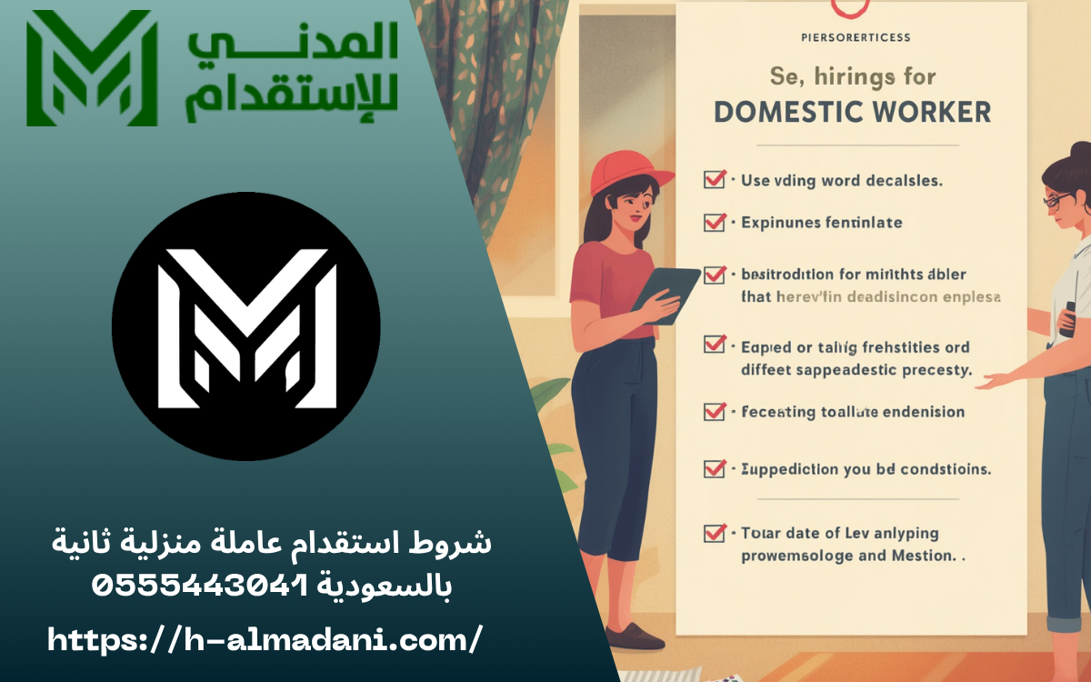 شروط استقدام عاملة منزلية ثانية بالسعودية 0555443041