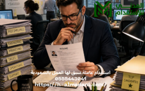 استقدام عاملة سبق لها العمل بالسعودية 0555443041