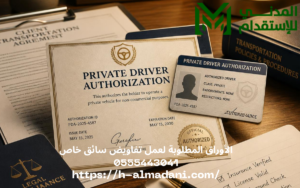 الأوراق المطلوبة لعمل تفاويض سائق خاص 0555443041