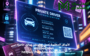 الأوراق المطلوبة لعمل تفاويض سائق خاص 0555443041