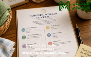 عقد العاملة المنزلية بالسعودية 0555443041
